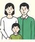相談しやすい家族のイラスト